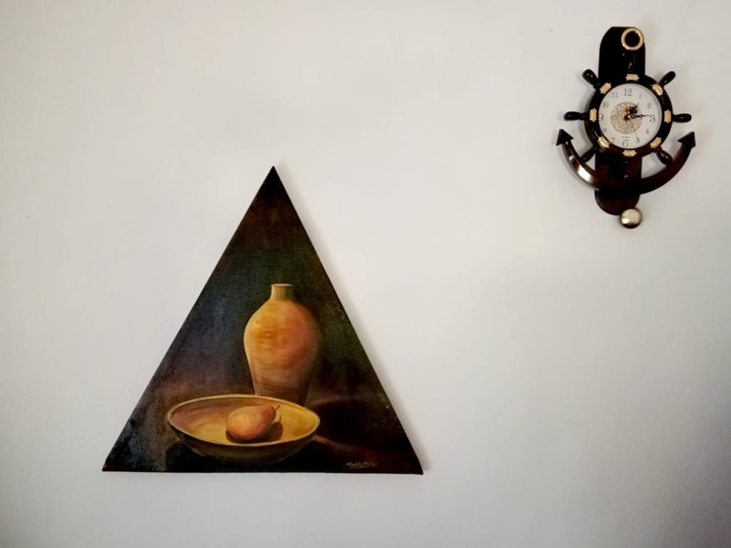 still life canvas painting - triangular paintings Buy Sri Lanka